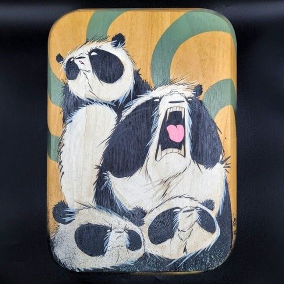 PANDA KING Original Painting & Sketch by Aaron WOES MARTIN a.k.a ANGRY WOEBOTS - Picture 6 of 12